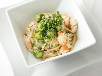 小エビとズワイガニ、アスパラの『パスタ』