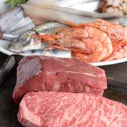 高知から直送の新鮮魚介とこだわりの肉