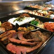 焼肉屋特製の特上焼肉弁当。

お好みでお肉の種類、お肉の量、ご飯の量が変更可能。