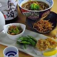 ☆お手頃ちょい飲み〆蕎麦セット！このお値段でこのボリューム！