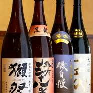 プレミアム焼酎や厳選された日本酒が宴会の盛り上げをサポート
