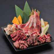 炙りカルビ・中落カルビ・上カルビ・特選牛タン・極上サガリ・シロコロホルモン