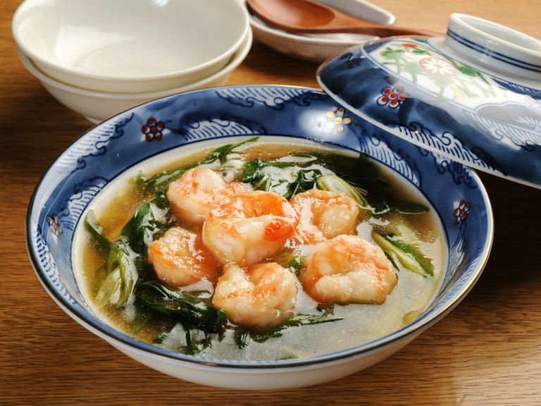 京都九条葱と海老の風味が香る『海老と九条葱のとろみあん』