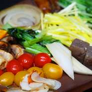 岡山県産の珍しい新鮮な野菜のかずかず