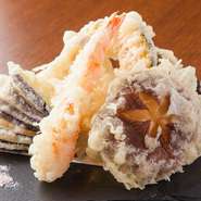 山陰の自然の恵みをいただく『天ぷら盛り合わせ』
