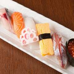 飯南町産のコシヒカリ1等米で握った『きまぐれにぎり盛り（六貫）』