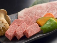 特選サーロイン、特選赤身肉のハラミも堪能。2H飲放7000→6500円。