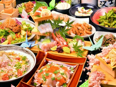 北新地駅1分!!夏も新鮮な海鮮で乾杯！飲み放題付コース3500円〜