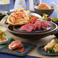 【歓送迎会】香住蟹と黒毛和牛の宝楽焼きの全7品コース