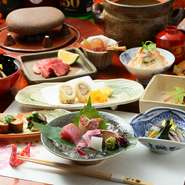 五感をくすぐる料理で、季節の旬味を満喫できます