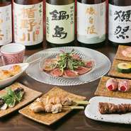 飲み放題付きの『串コース』は、ブランド地鶏を堪能しながら豊富なドリンクも楽しめます。美味しくお洒落に女子会したいなら是非ご予約を。