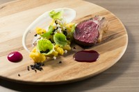 白糠産仔羊のロティ　能登の農家さんの野菜たち