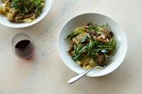 w/ ダックラグー、トリュフオイル、梅干、マッシュルーム