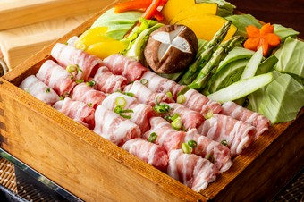 三元豚と有機野菜せいろ蒸し