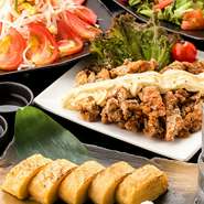 個室空間で周りを気にせずごゆっくりお過ごし下さい。自慢の絶品料理と他ではお楽しみいただくことのできない数々の銘酒&焼酎を大変お得な3時間飲み放題付プランで2980円よりご用意致しております。