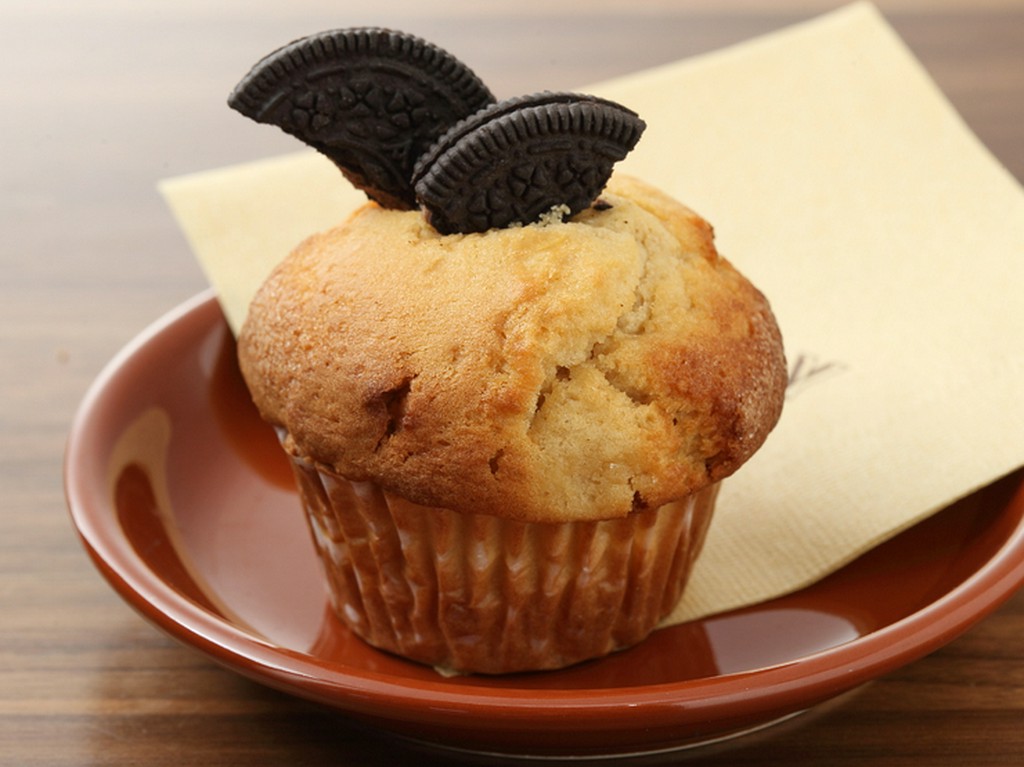 『オレオクリームチーズマフィン』は、しっとりとさくさくの組み合わせ