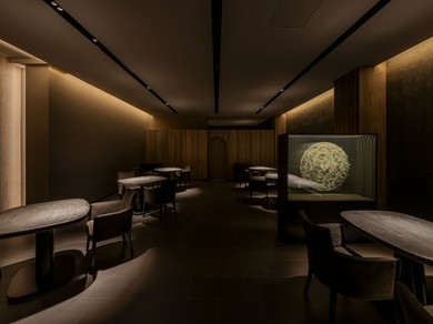 五感を使って料理を堪能するための美術館のような空間
