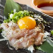 媛っ子地鶏ユッケ