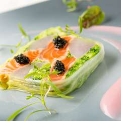 さぬきサーモンと根菜のテリーヌ