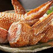 手羽先に博多明太のから揚げが旨い！