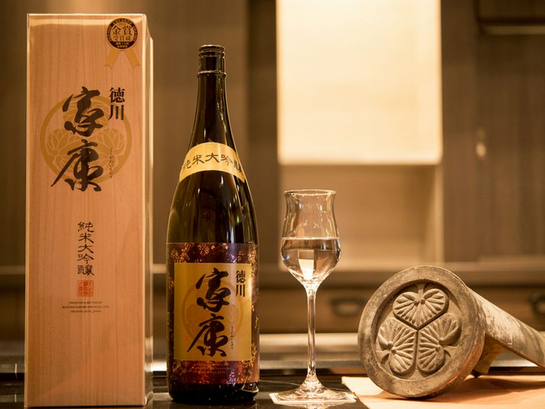 接待の折の話題づくりにも活躍。岡崎の地酒『徳川家康』