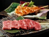 上質jな『松阪牛』を、串焼きに仕立ててあります。味付けは自家製のタレ。一見シンプルな料理ですが、味わいはとても贅沢です。