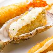 冬の食材は安芸津産の『牡蠣』、季節の味わいが串揚げで楽しめる