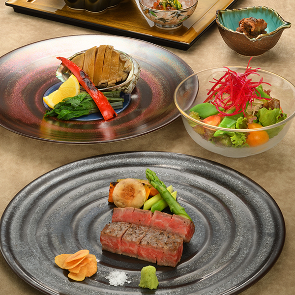 Teppanyaki Abalone and Yamagata Beef Course