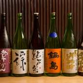飲みやすさと米の旨みにこだわった、店主好みの日本酒をセレクト