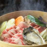 極上アグーバラ肉（100g）・アグージューシー赤身肉（140g）・牡蠣（6個）・島豆腐付国産野菜盛り・ライス（コシヒカリ）