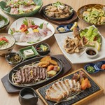 A5/A4等級県産黒毛和牛をメインにあぐー、山原若鶏も楽しめる全9品のボリューム満点なコースです。