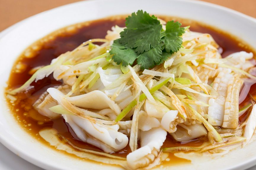 アオリイカの湯引き 香港風