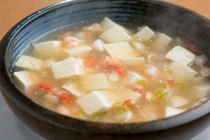 海鮮入り白麻婆豆腐