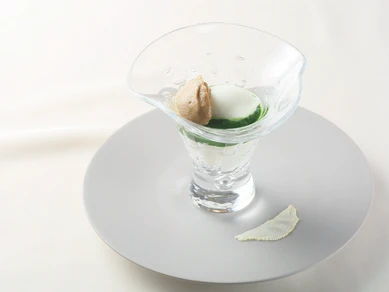 ＜野菜のデザート＞　小松菜　セロリ　牛蒡　大根　畑の野菜でデザートを作りました…シェフKarato