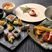 神戸牛や旬の海の幸、彩り豊かな季節の釜飯をご賞味ください！