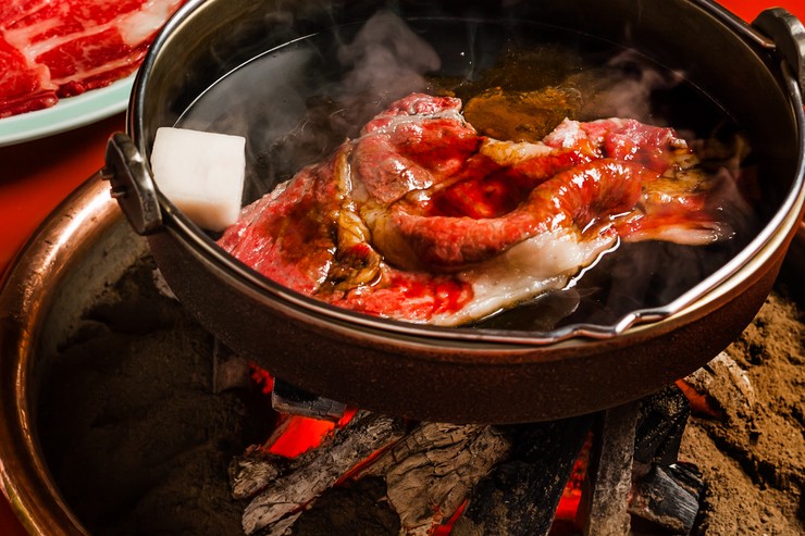 1970年代 銀座松屋 アンティーク 正寿堂 すきやき鍋 鉄鋳物 日本製