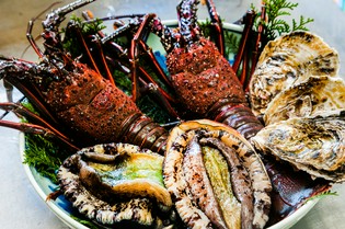 伊勢エビ、アワビ、カキ…。伊勢湾の海の恵みが揃い踏み