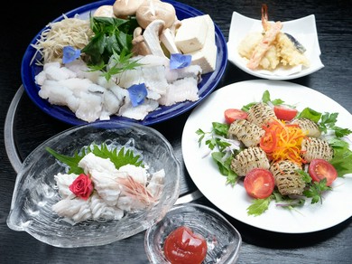 【期間限定】活はもコース（活はも鍋・湯引き・はもサラダ・天麩羅・デザート）