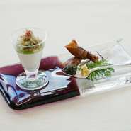 【ジャンティーユ】のコンセプトは「地産地消」。料理に使われている野菜、魚、お肉をはじめ、小麦粉までもが三重県産です。三重県ならではの食材を、ふんだんに使った料理を満喫できます。