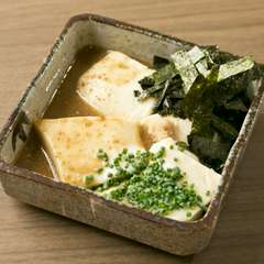 現地から取り寄せている有田の郷土料理『ごどうふの冷ややっこ』