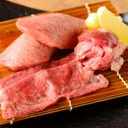 “幻”の名に相応しいほど、黒毛和牛の希少なタンです。タン先やタン元、タンゲタとお出ししています。要予約で、いつもあるとは限りませんが、是非試していただきたい逸品です。