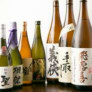 すっきりした口当たりから味のしっかりした日本酒まで充実のラインナップ。季節に応じてさまざまなお酒が仕入れられています。お勧めは旨みが凝縮された愛知の『義侠』。三重の『瀧自慢』もあります。