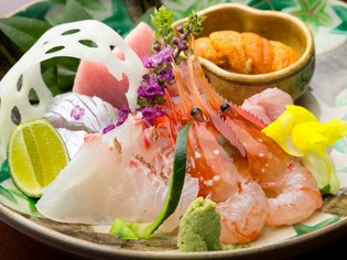 瀬戸内の海の幸を一皿で味わえる『お造り盛り合わせ』