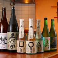 食事を楽しませてくれるような日本酒をご用意しています。美味しい料理を思い出すとき、「日本酒も美味しかった…」と、料理と共に思い出していただける銘酒を揃えています。