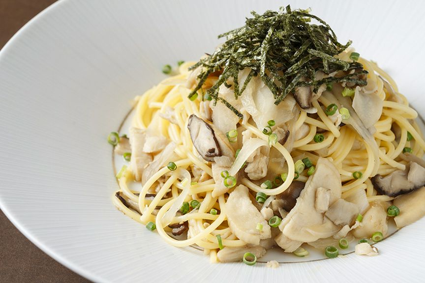 鶏肉と茸の和風スパゲティー