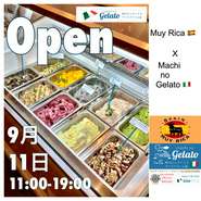 新店舗9.11日Open町のジェラートxムイ・リカ店内で色んなジェラート楽しめる。