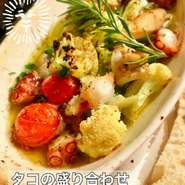 タコの盛り合わせアヒージョ