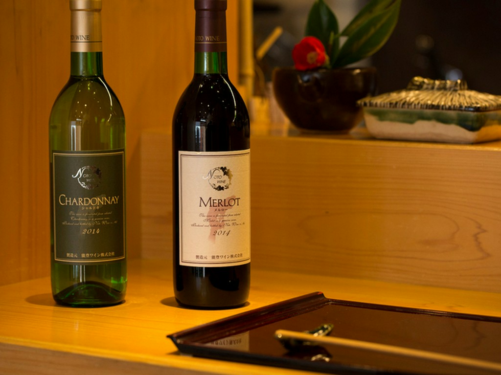 ワインは地物の『能登ワイン』でマリアージュを