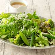 グリーンサラダ　レモンオリーブドレッシング