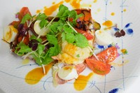 オマール海老のソテーと焼きトマト